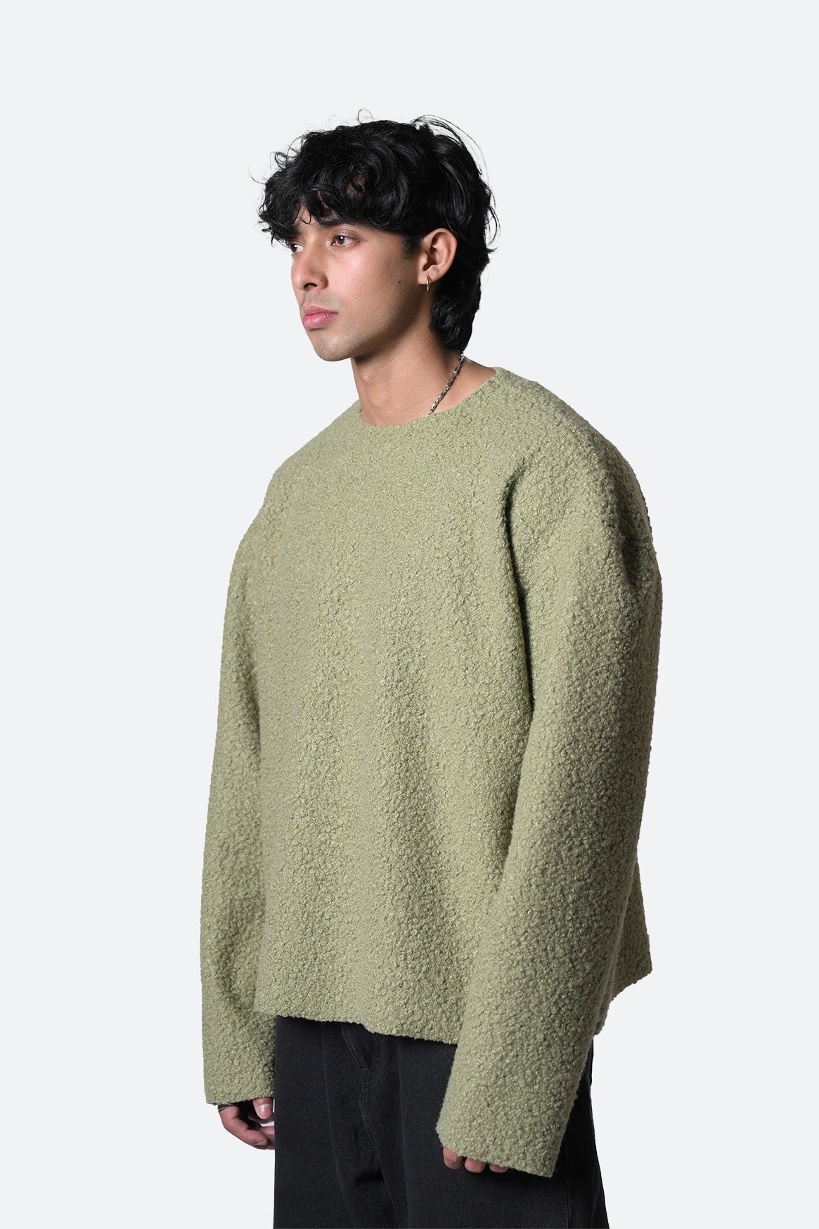 Matcha Boucle Knit Sweater
