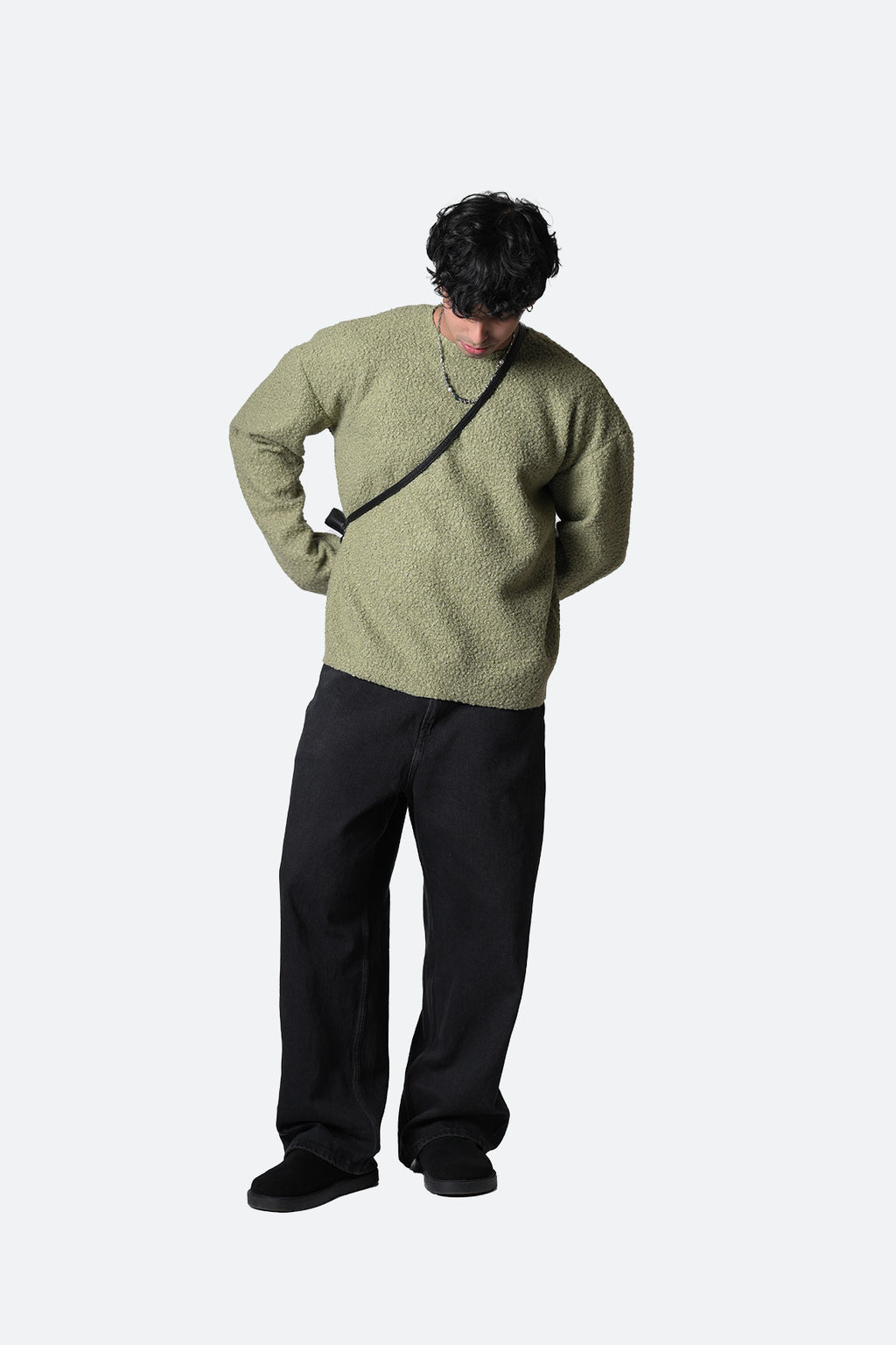 Matcha Boucle Knit Sweater