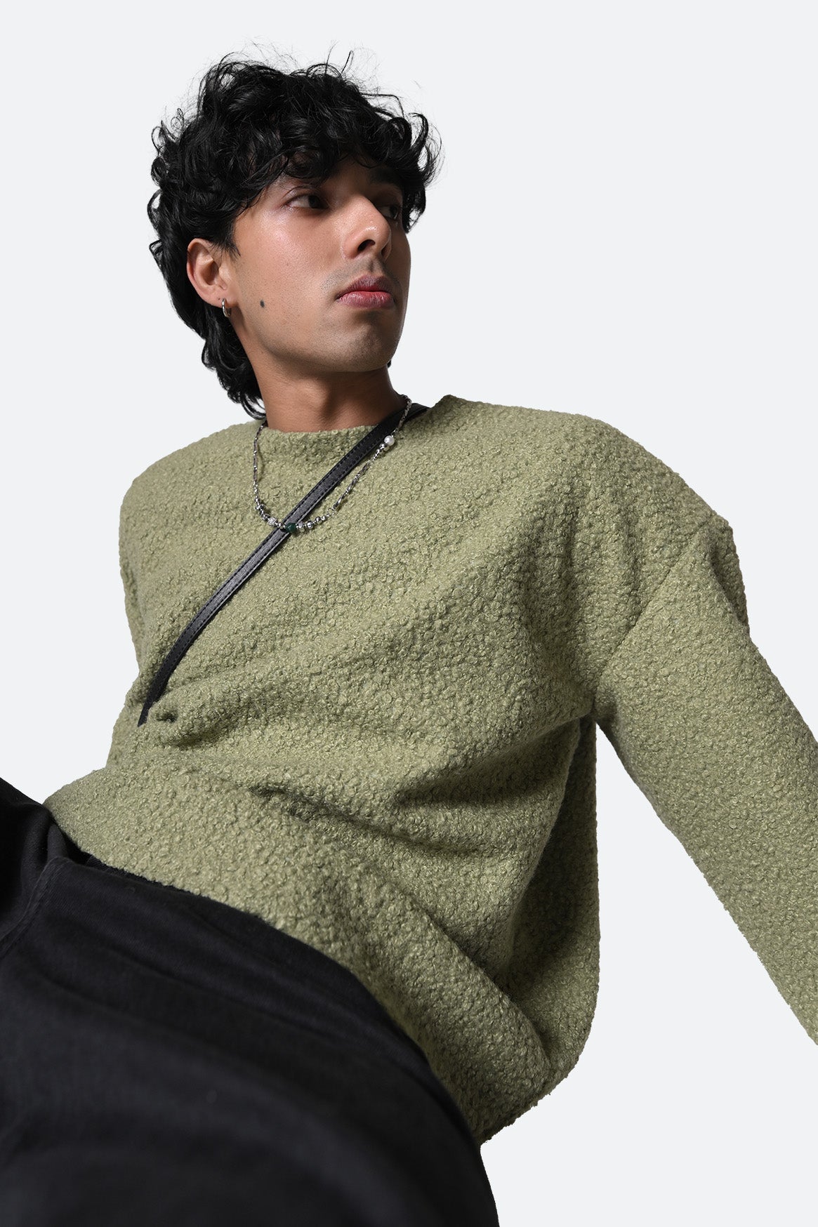 Matcha Boucle Knit Sweater