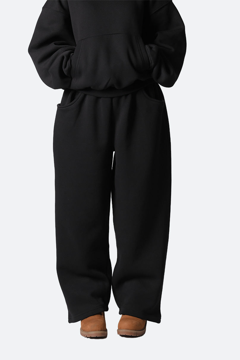 Straight Leg Sweatpants - Black (Unisex)