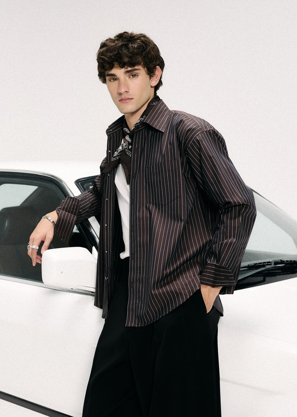 Signature Striped Shirt - Chocolate Brown