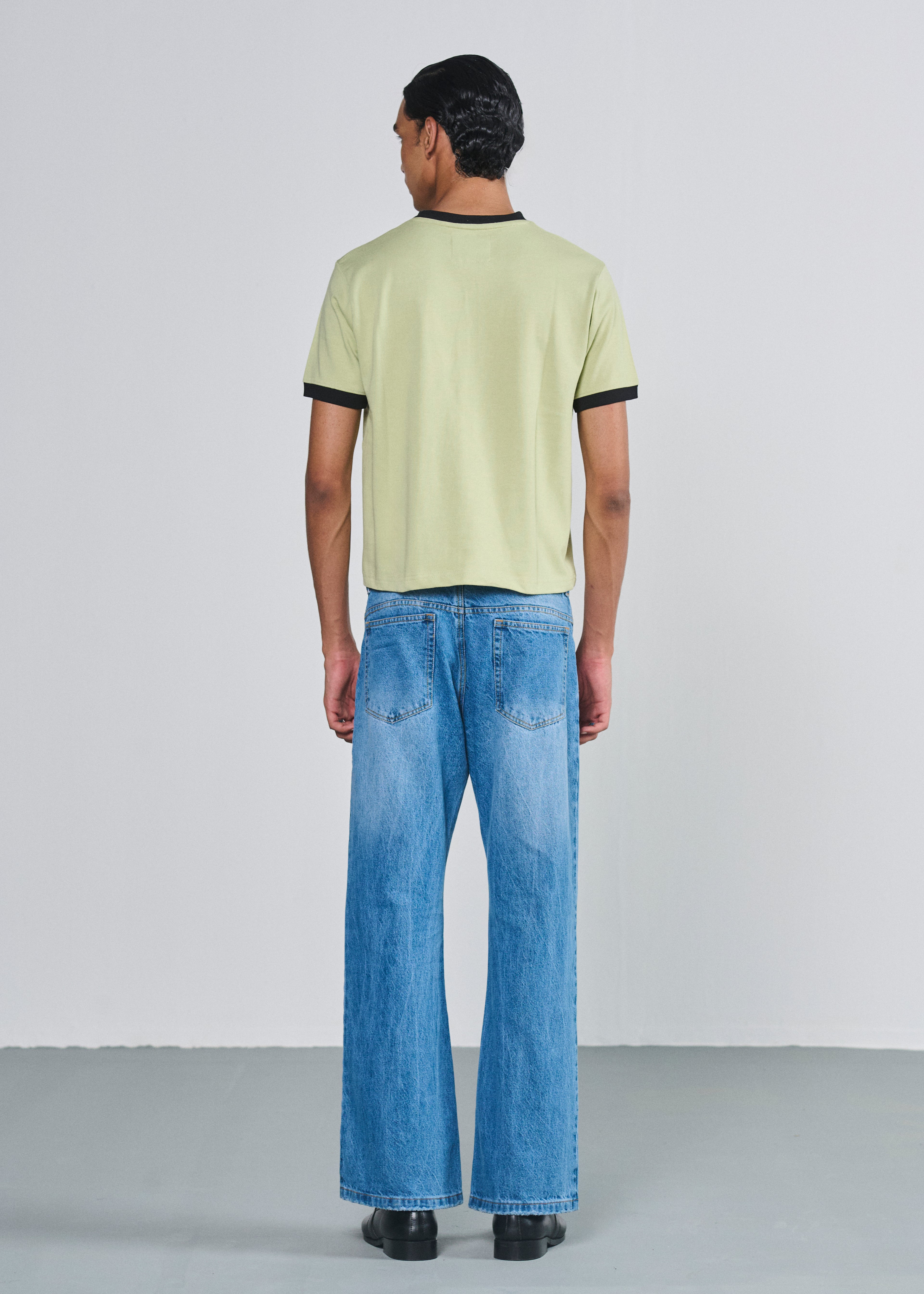 Ringer Tee - Mint Green|Black