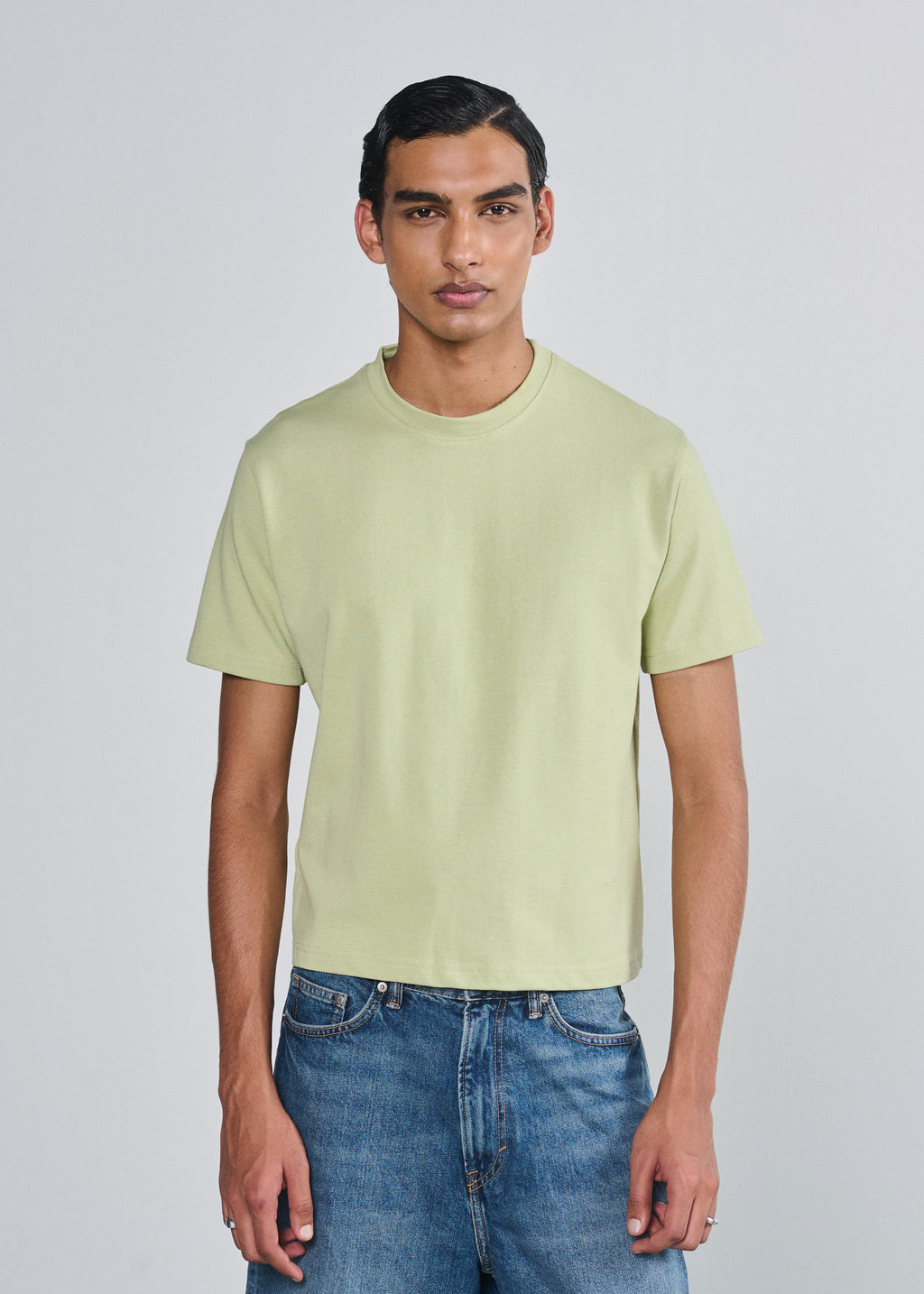 Essential Cropped Tee - Mint Green