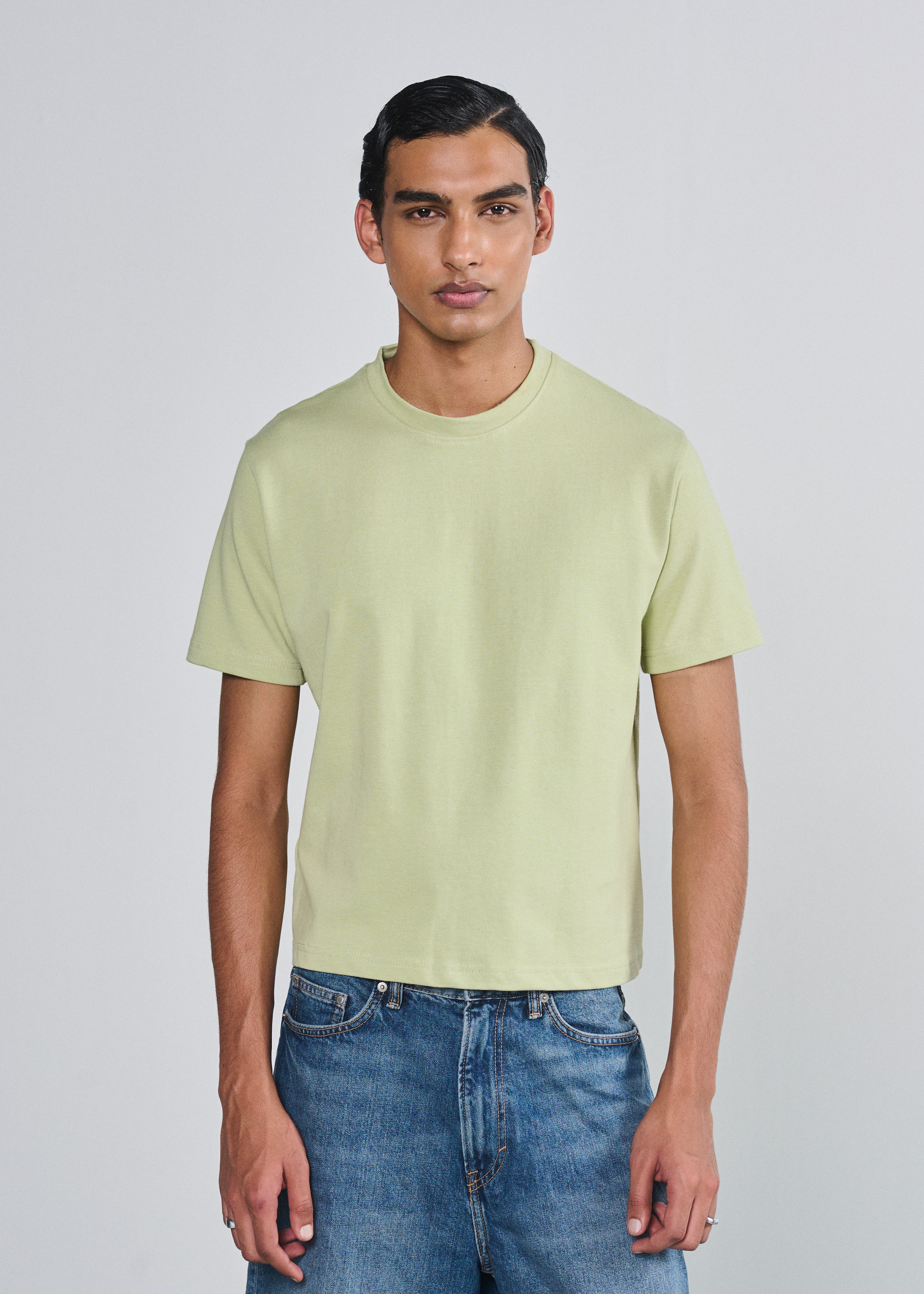 Essential Cropped Tee - Mint Green