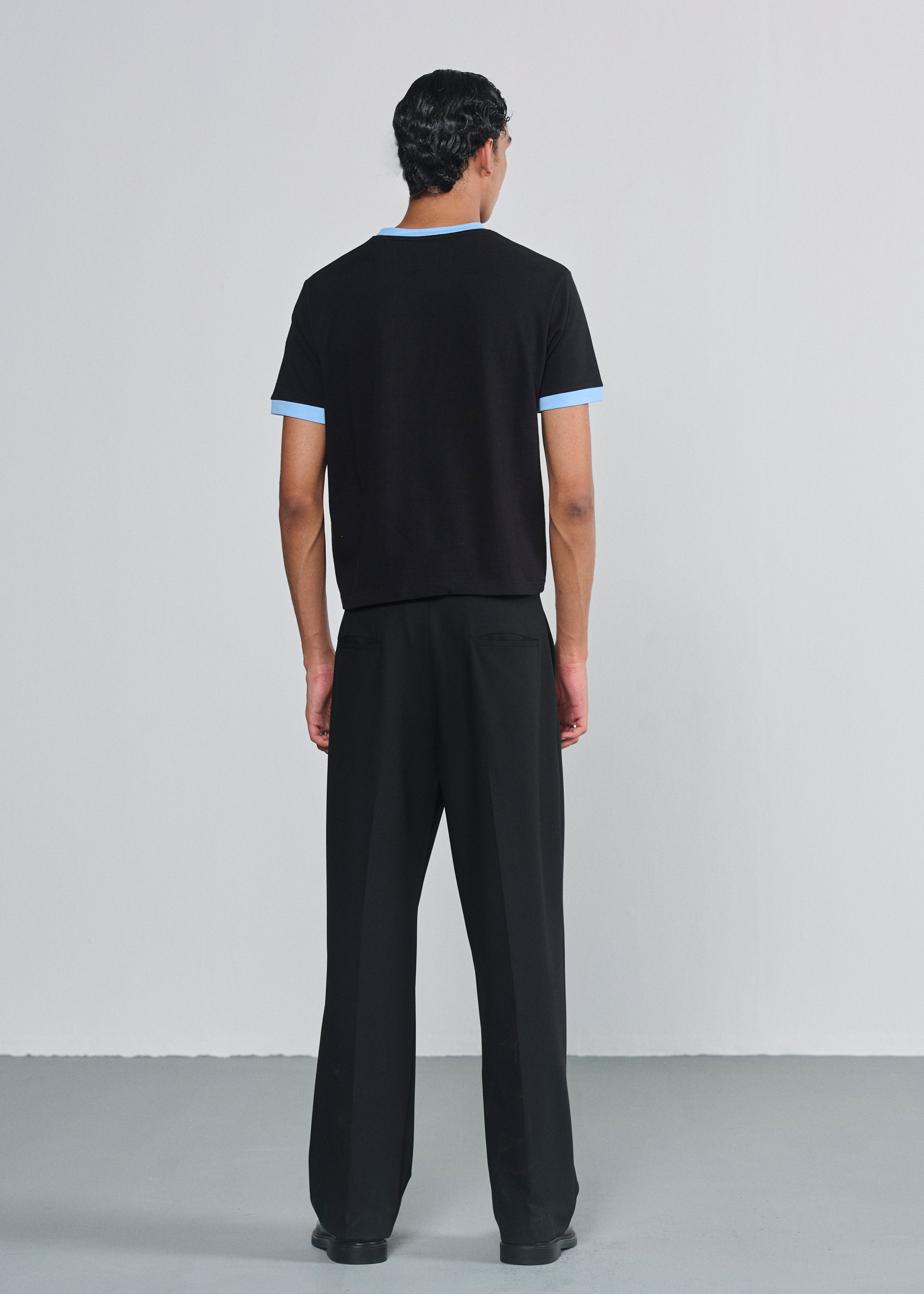 Ringer Tee - Black|Blue