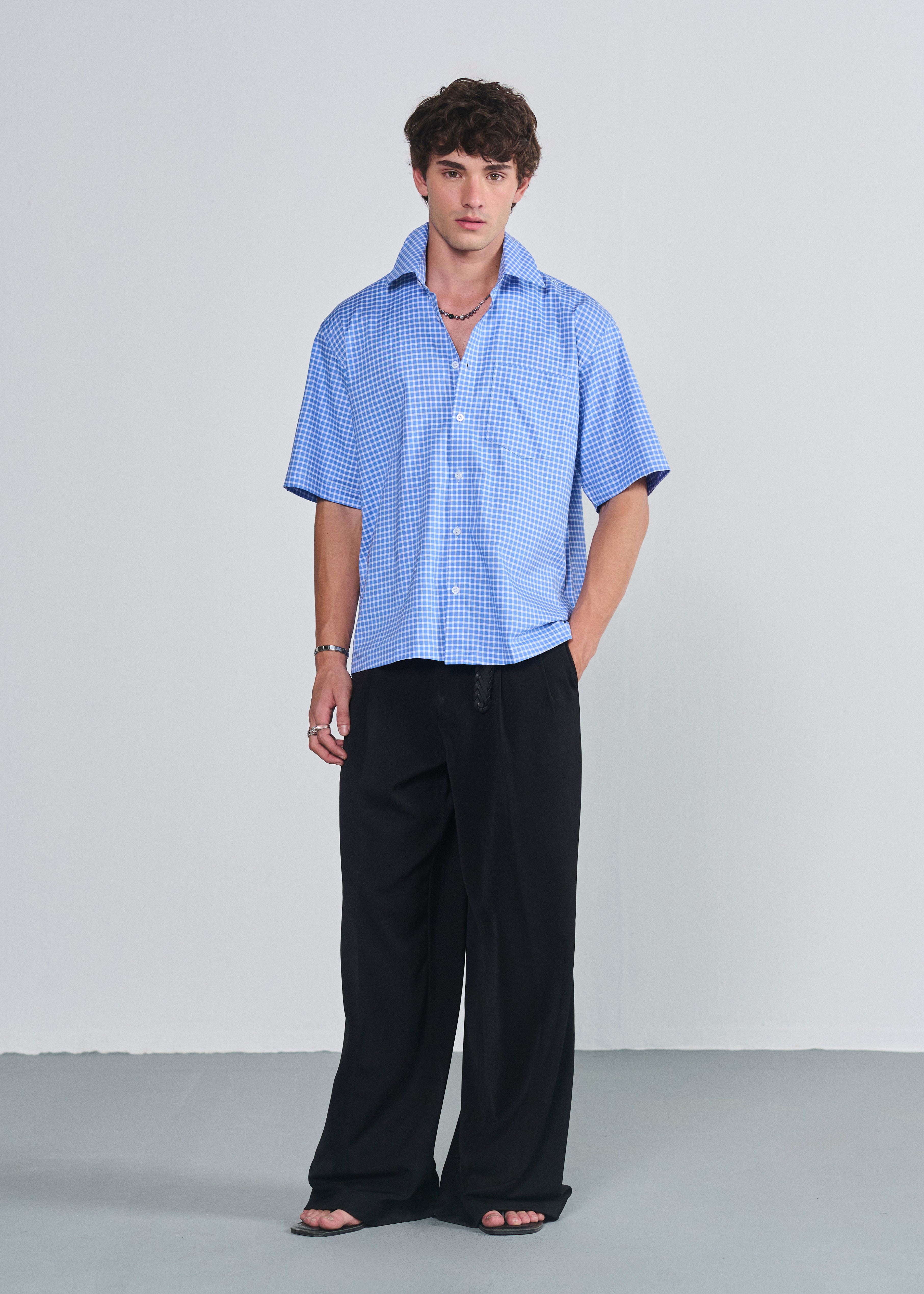 Short Sleeve Gingham Shirt