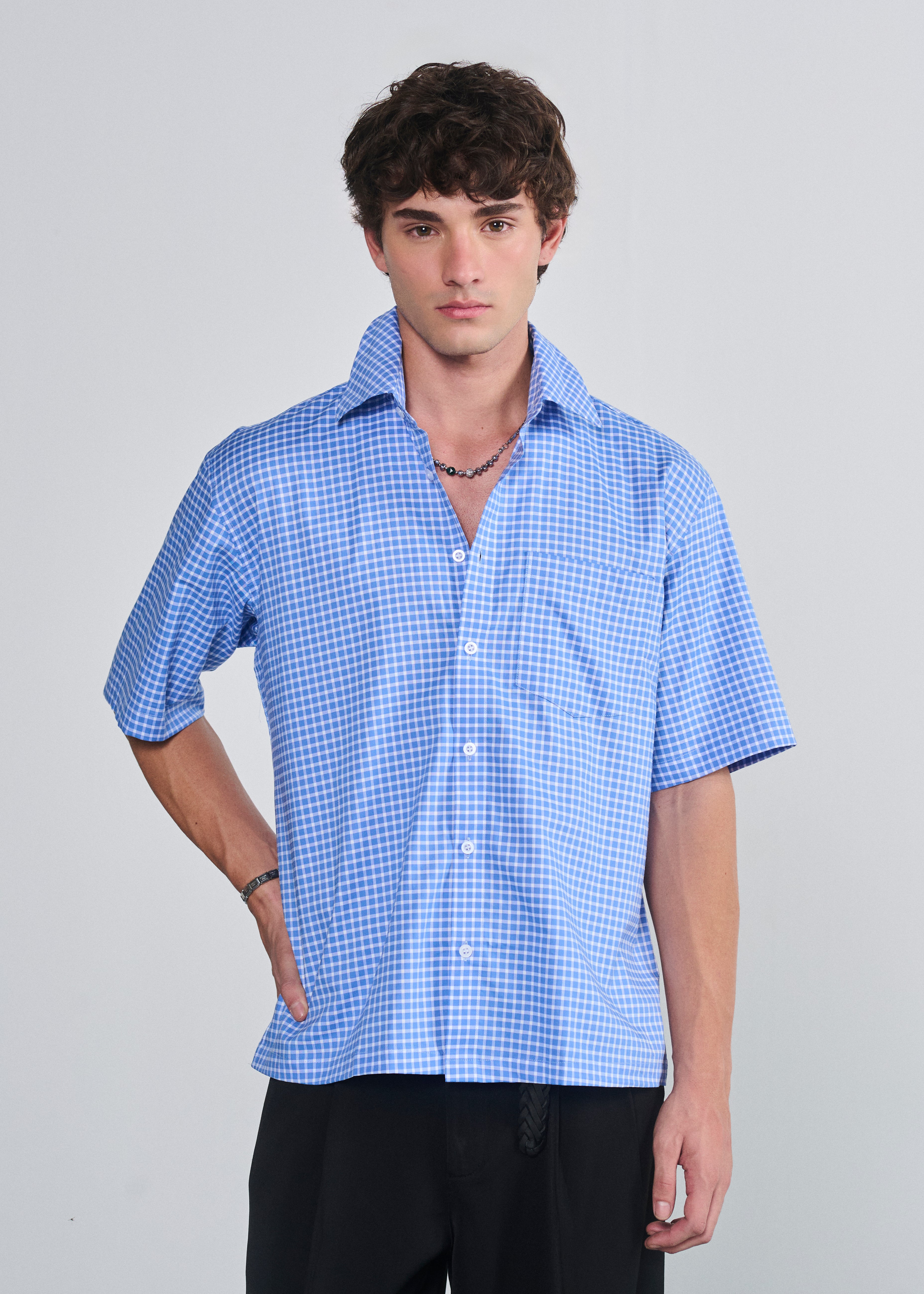 Short Sleeve Gingham Shirt