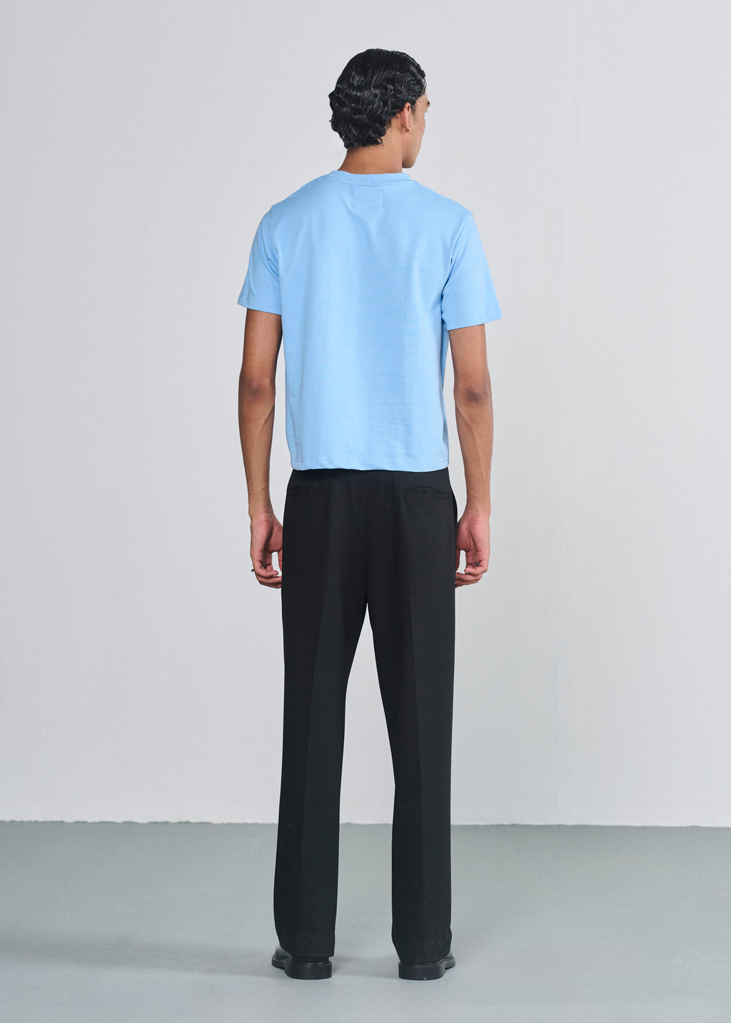 Essential Cropped Tee - Baby Blue