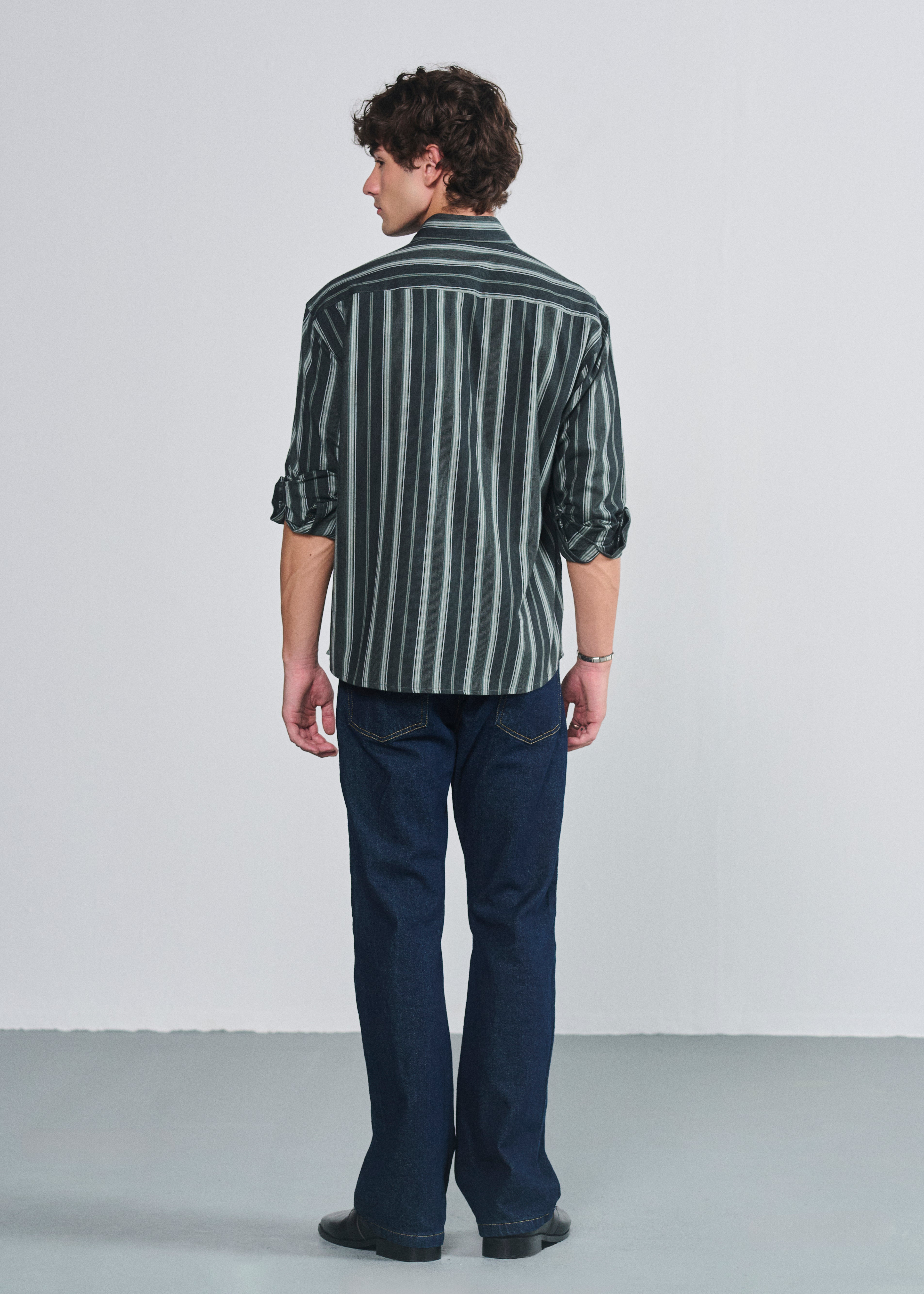 Signature Striped Shirt - Forest Green