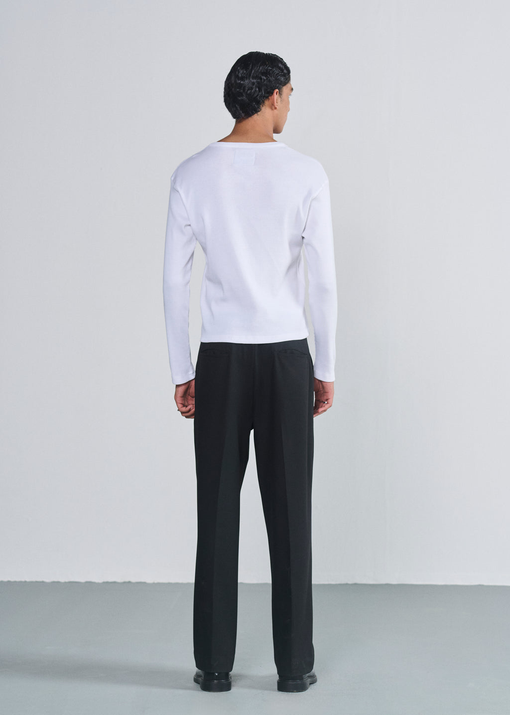 Classic Fitted Henley - White