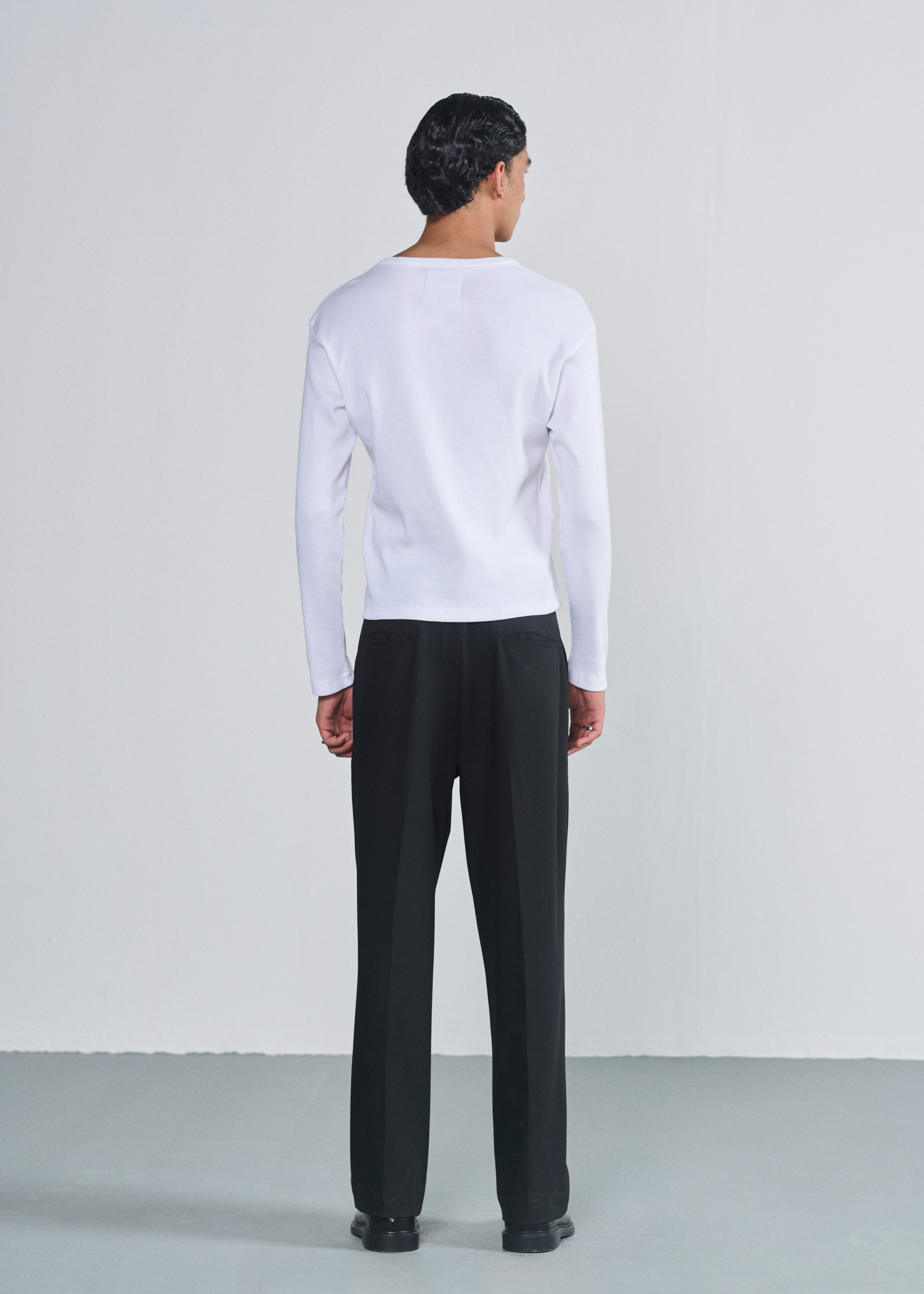 Classic Fitted Henley - White