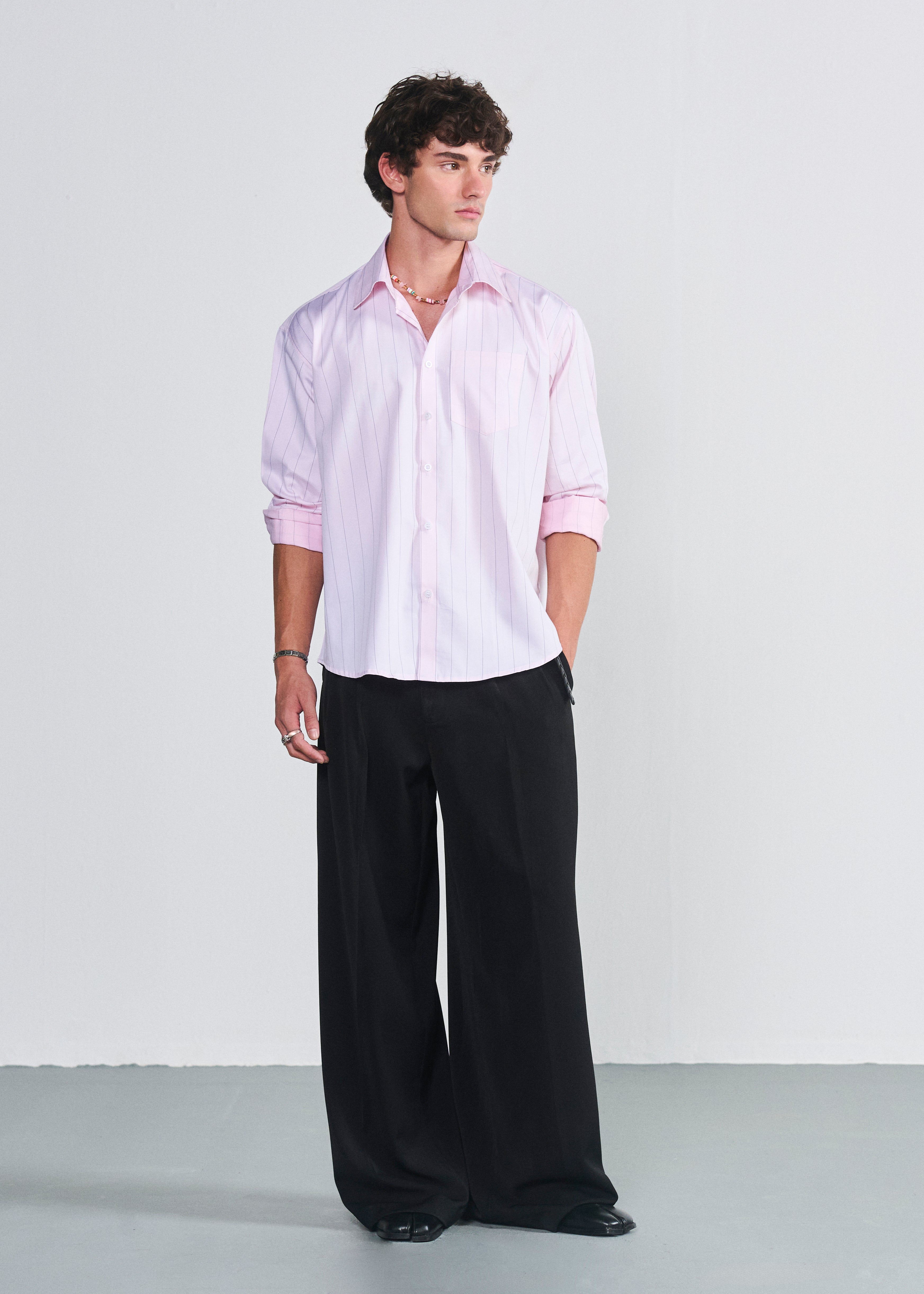 Signature Striped Shirt - Baby Pink