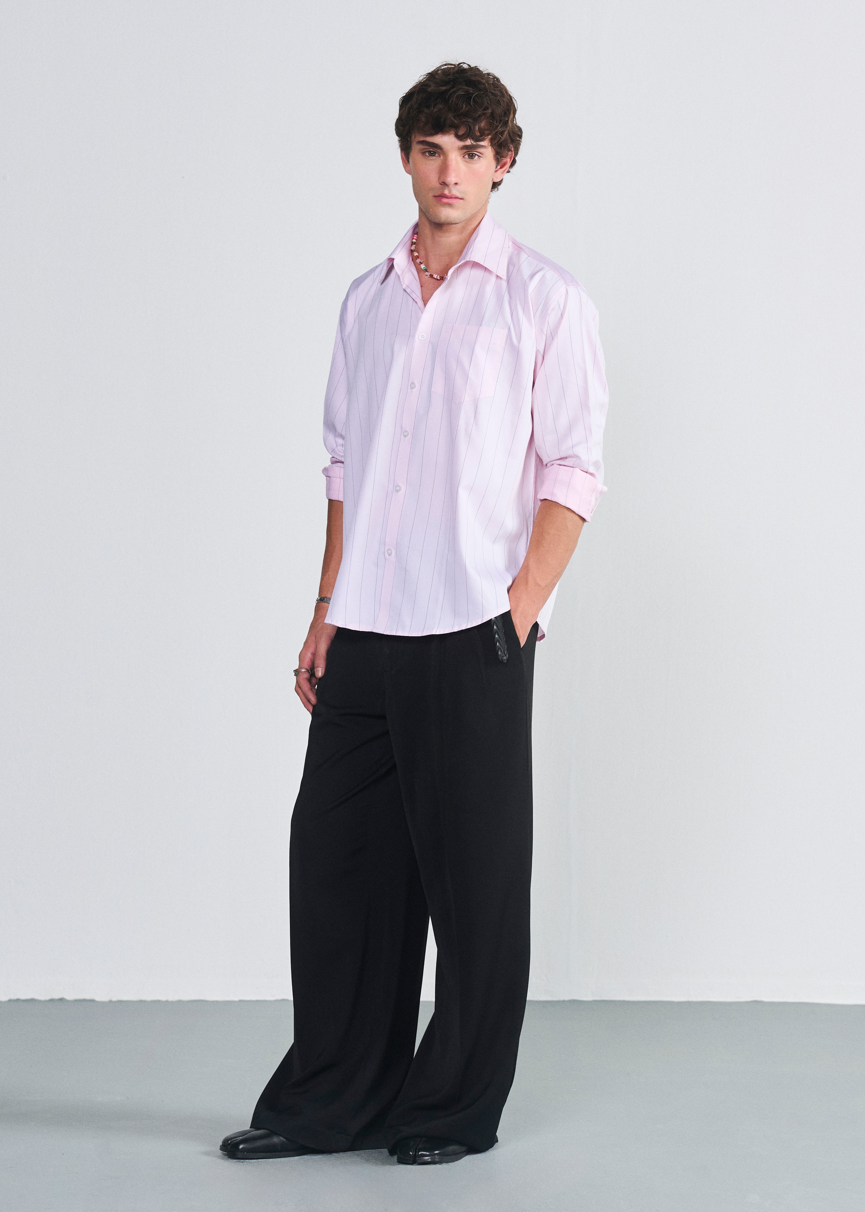 Signature Striped Shirt - Baby Pink