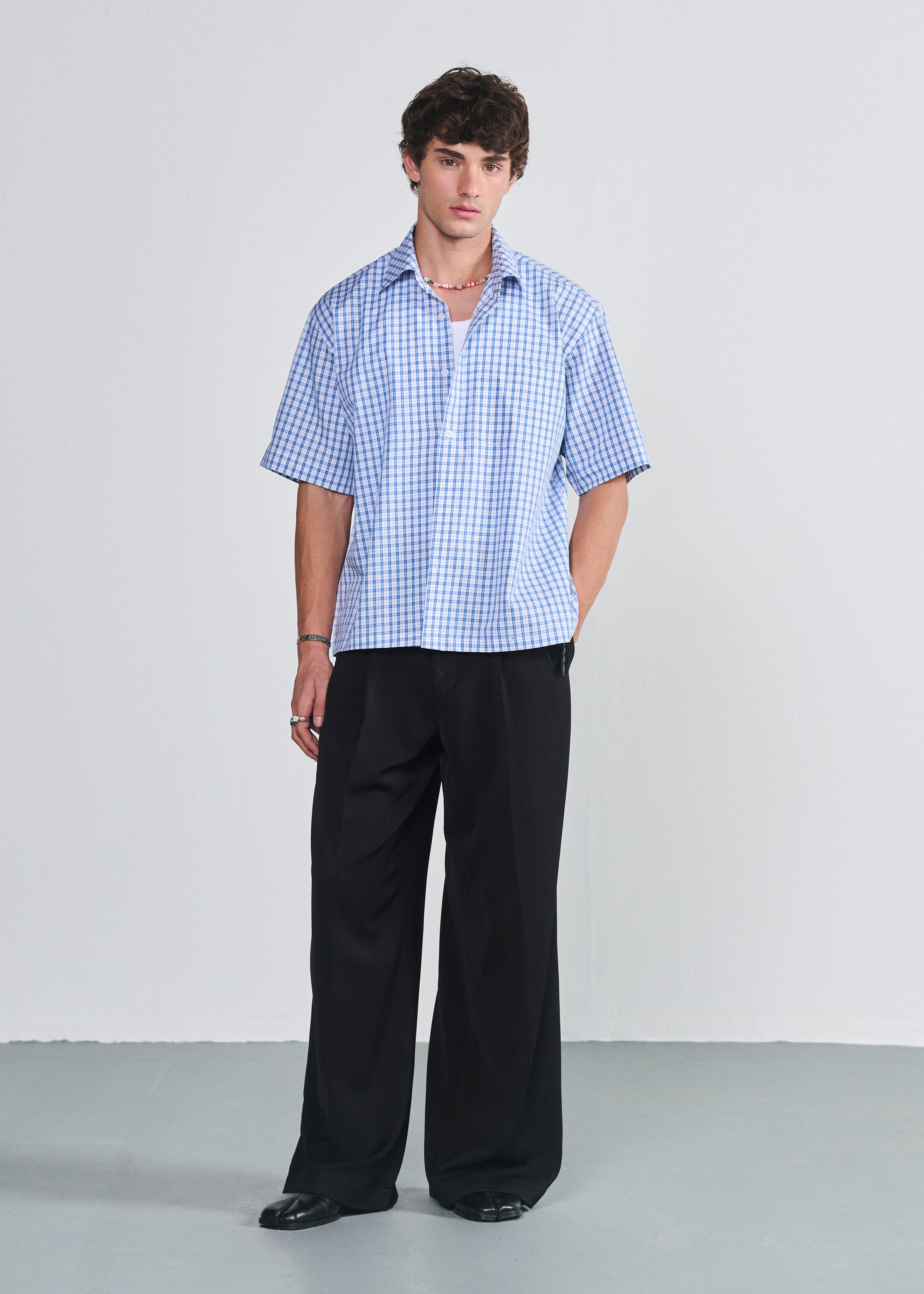 Short Sleeve Gingham Shirt