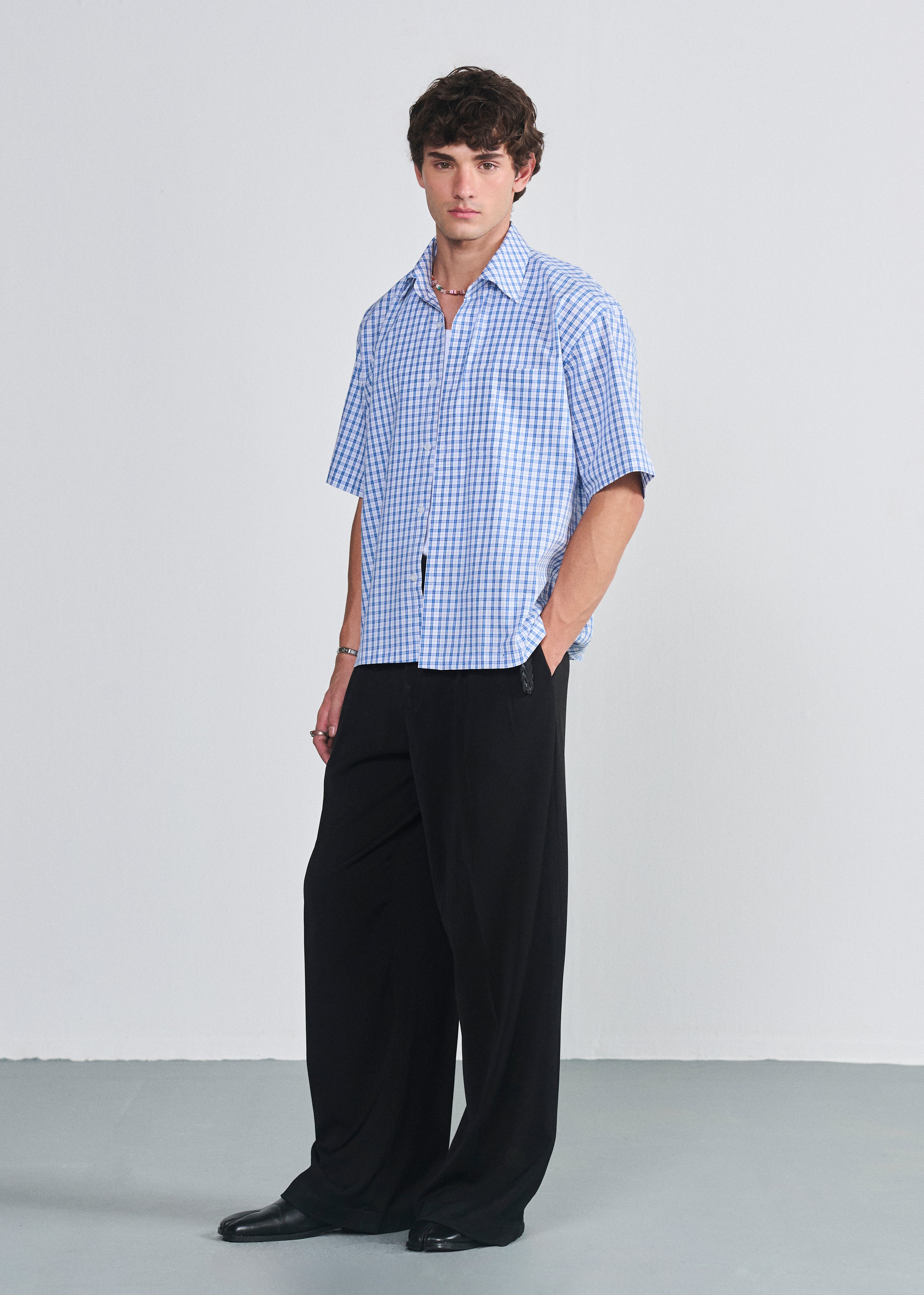 Short Sleeve Gingham Shirt