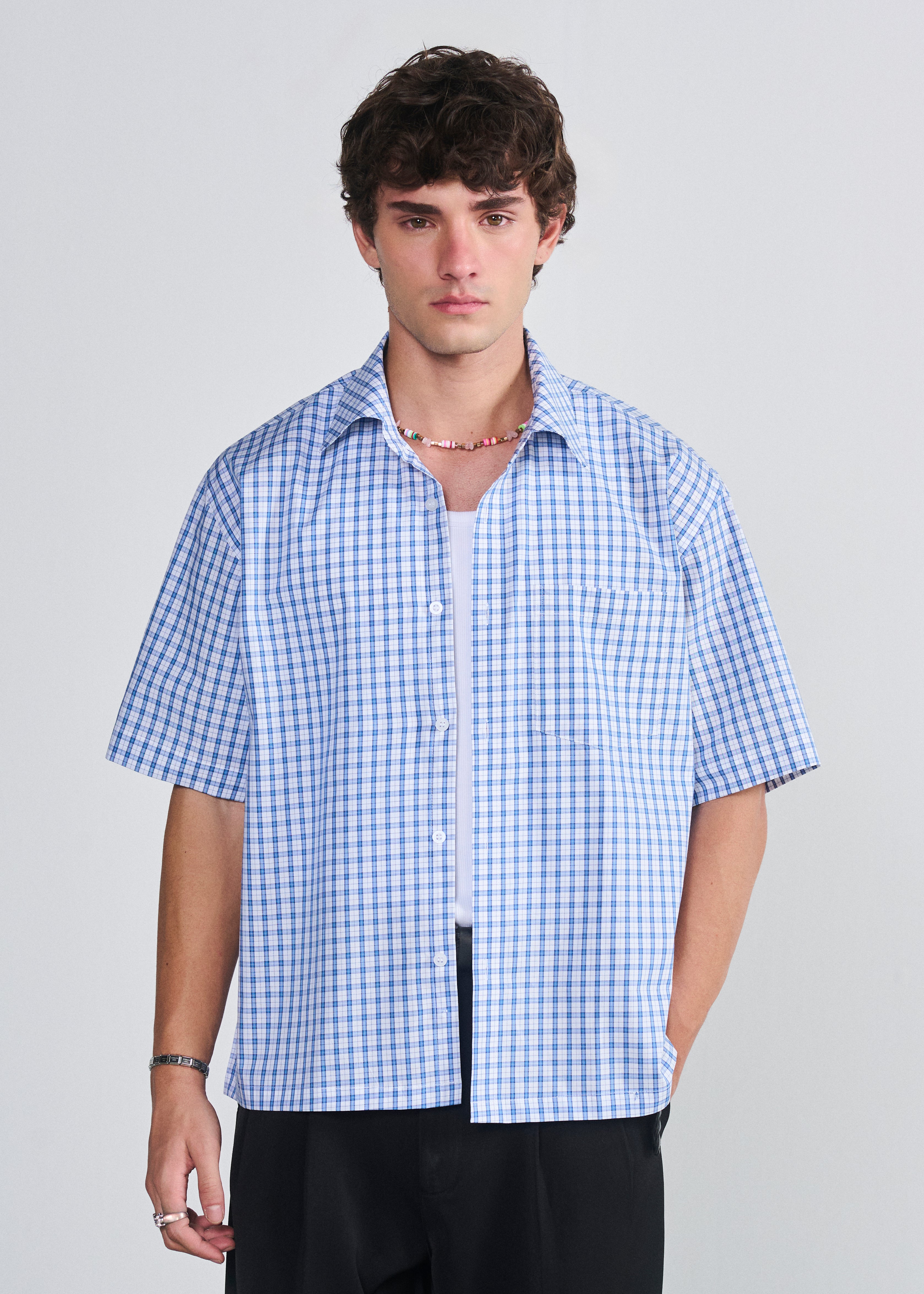 Short Sleeve Gingham Shirt