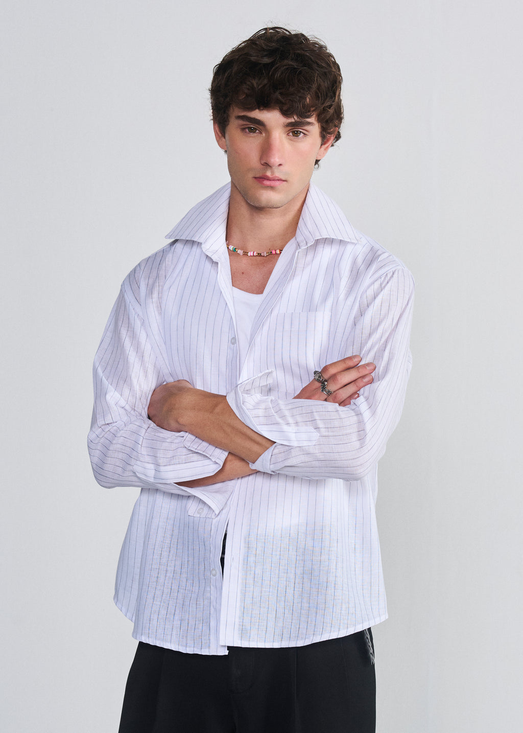 Signature Striped Shirt - White