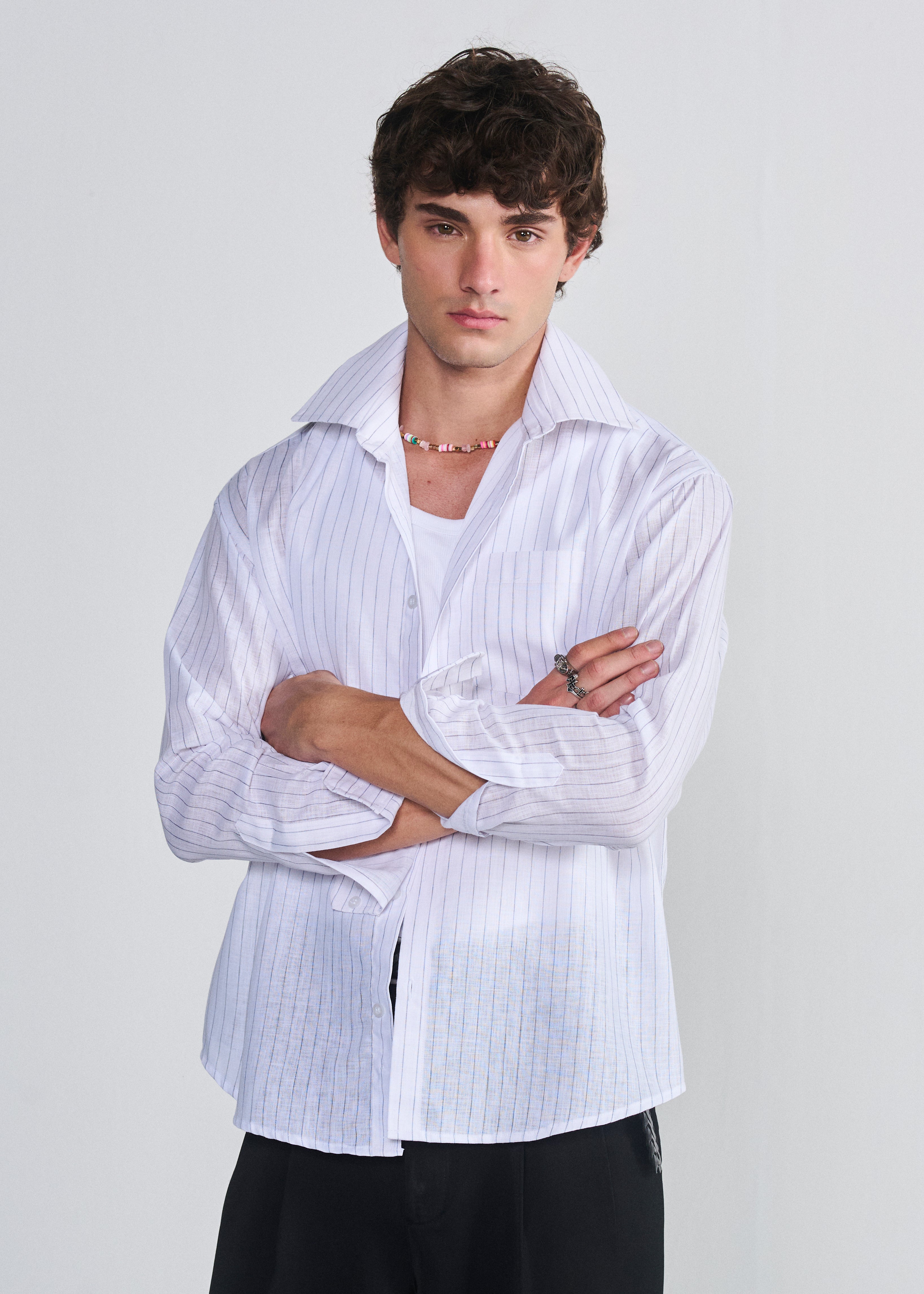 Signature Striped Shirt - White