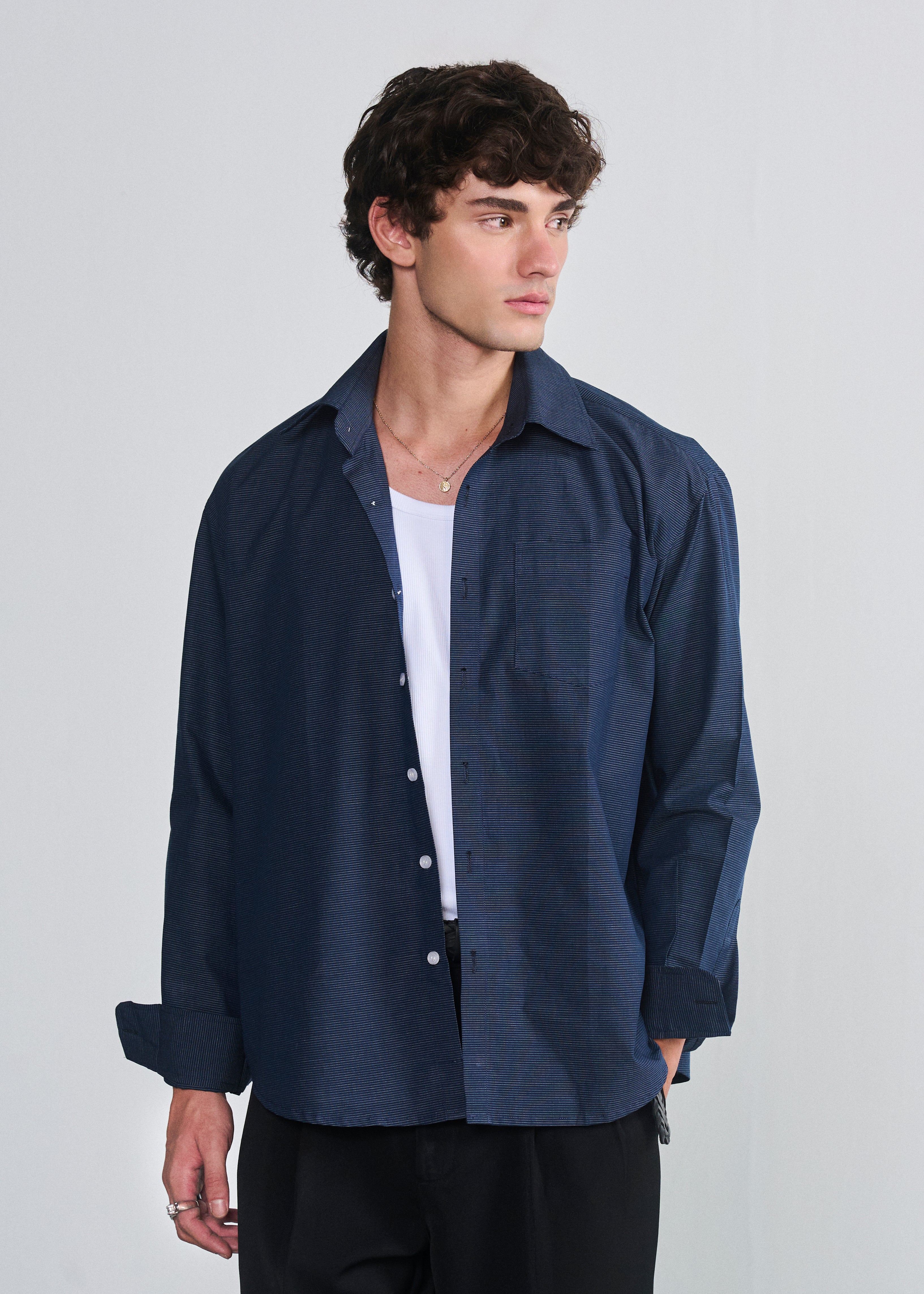 Signature Striped Shirt - Navy
